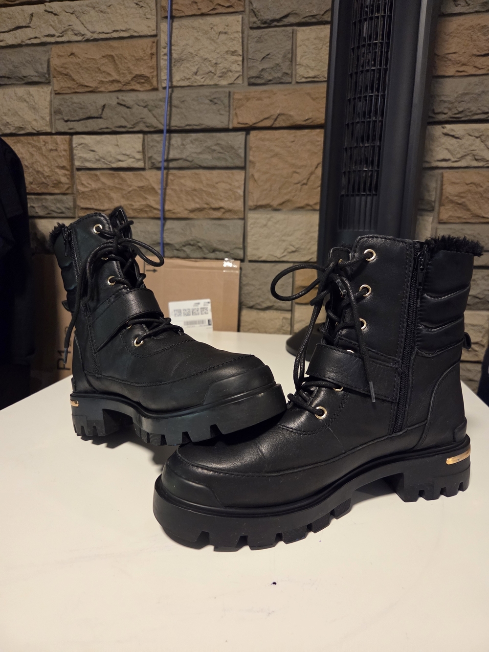 Women’s Black Lace-Up Boots
